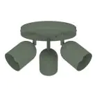 Eglo Plafond Spot Tilston Acier Vert | Convient pour 3x E14